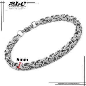 Lắc Tay Nam inox ZicZac Vuông 5mm Cá Tính Thời Trang Thép Không Gỉ