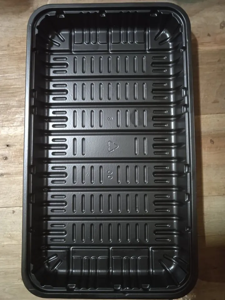 100pcs 5x9 Plastic PT 11 BLACK Utility Tray Fruit Tray Plastic