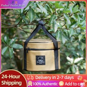 【Outlet】 9/14L Dinner Set Carrying Case Oxford Cloth Travel Cutlery Carrying Bag Waterproof Camp Bowl Cups Container Cases Bearing 7kg Outdoor Supplies