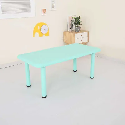 1 Kindergarten Long Study Table with Adjustable Table Height for Kid Children Nursery Colorful Rectangular