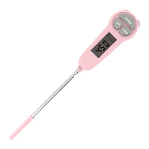 HamshMoc Food Thermometer Kitchen Digital Thermometer Instant Read LCD Screen Data Hold Button C F Switch Stainless Steel Probe