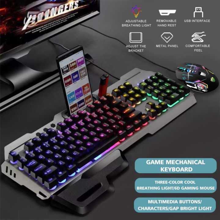 GK70 RGB Gaming Keyboard And Mouse Set With 104 Keys Backlight Wired ...