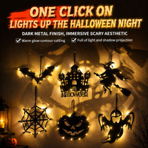 Halloween Bat Light LED/Bat Hanging Decor Indoor Outdoor/Spooky Atmosphere Decoration/Party Prop/Creative Halloween Ornament