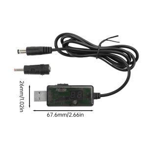 Kirilgu USB Boost Converter Inverter DC 5V to 9V 12V USB Step-up Converter Cable Connecter/Charger/Power Converter Power Supply R3K9L