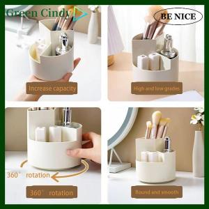 [Green Cindy] เครื่องเขียนอเนกประสงค์สำหรับสำนักงานโต๊ะหมุนแบ่งส่วนสีขาวและเป็นชั้นๆอุปกรณ์ด้านความงาม