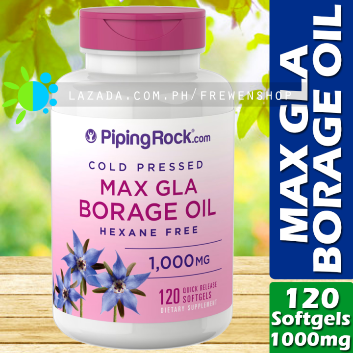 MAX GLA BORAGE OIL 1000mg x 120 Softgels Omega 6 / 9 Gamma Linolenic Linoleic Oleic Acid