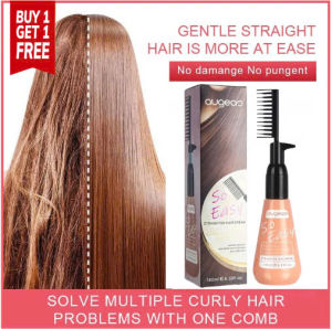 AUGEAS STRAIGHTEN HAIR CREAM SO EASY HAIR CREAM TO USE GENTLE AND AITI-DAMAGE SHINY AND SMOOTH 180ML