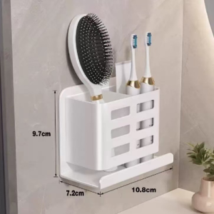 Toothbrush Holder Hanging Toothbrush Holder Aluminum Wall Bathroom Storage Toothpaste Shaving rack
