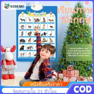 WEIHUIMEI หนังสือเสียง โปสเตอร์พูดได้สำหรับเด็กๆ พีวีซีพีวีซี ตัวเลข Anima แผนภูมิพูดคุยติดผนังแบบโต้ตอบ แผนภูมิการศึกษา เสียงเรียกเข้า ตัวอักษรเด็กวัยหัดเดินอิเล็กทรอนิกส์ ความรู้ความเข้าใจเกี่ยวกับ ของเล่นเด็ก ของเล่นเสริมพัฒนาการ