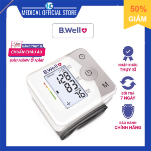 Máy đo huyết áp cổ tay điện tử tự động B.Well Med 57(Nhập khẩu chính hãng Thụy sĩ-BH 5 năm) | BWell Med 57