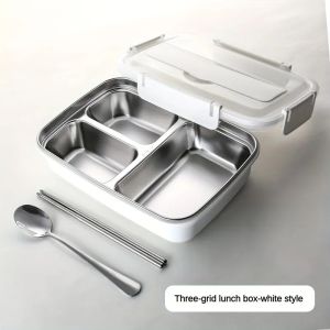 Easy-Clean Bento Container For Students & Office WorkersLeak-Proof Stainless Steel Lunch With 3/4 Compartments - Durable2026