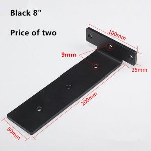 2pcs Heavy Duty Mantel Brackets Large Metal Shelf Wall Mounted Floating Triangle Hand Welded Counter