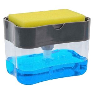 Dispenser Sabun & Holder Spons Cuci Piring 2in1 / tempat sabun cuci piring busa Dispenser sabun Spon