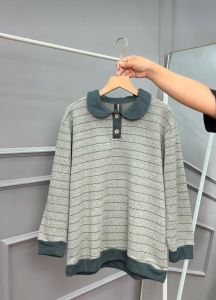 baju wanita atasan blouse / kaos stripe wanita berkerah / blouse atasan wanita berkancing dengan motif garis / baju wanita toenisha garis / ready stock at jakarta / toenisha.smply clothes