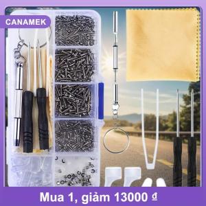 【CANAMEK】 500 Pcs Kính Mắt kính mát sửa chữa Bộ dụng cụ công cụ với ốc vít Miếng đệm mũi tuốc nơ vít các bộ phận quang học các loại