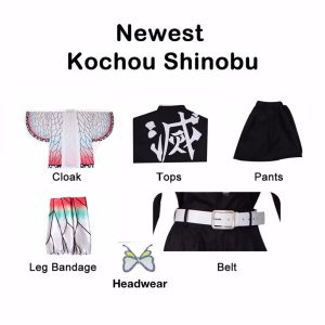 Demon Slayer Kamado Nezuko Tanjiro Zenitsu Shinobu Cosplay Uniform Set Costume for Kids Women Men Christmas