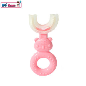 Bàn chải gấu đánh răng cho bé chữ U bằng silicon mềm mại cho bé từ 2-12 tuổi đáng yêu Shop Bố Sam
