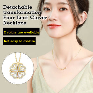 Pendants  Niche Design Love Four Leaf Clover Necklace Jewelry Women