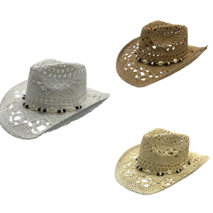 Comfortable Wide Brims Straw Hat with Seashells Decors Great for Women Beach Holiday and Outdoor Picnics Head Accessory