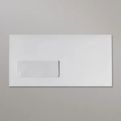 100pcs DL White Window Envelopes 110x220mm – Self-Adhesive Peel & Seal Recyclable Paper Mailing Envelopes
