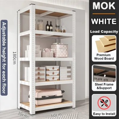 Rack Steel Storage Shelves Metal rack 6 Layers Adjustable Boltless organizer rack shelf Stainless rack storage Angle Rack Metal Shelf