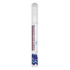 White Fabric Marker Permanent Fabric Pen 2mm Line Wide Quick Dry Water Resistant for Clothing Bag Shoe Coloring Drawing