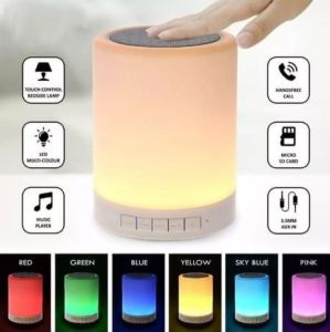 Speaker Bluetooth CL-671 Smart Touch Portable Lamp With LED Dengan Cahaya Lampu Tidur Salon Aktif