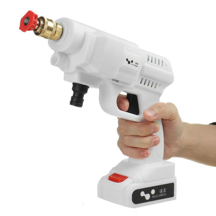 【shishi】handheld Cordless High Pressure Car Washer Gun Auto Spray 