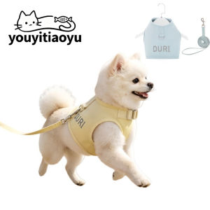 YOUYITIAOYU Cat Traction Rope Anti-breakaway Cat Harness Breathable Pet Harness Cat Leash Dog Leash for Outdoor Walking