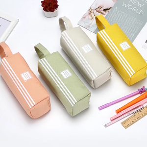 Double Layered Pencil Case for Student Adult Large Capacity Pen Bag Large Compartments Travel Cosmetic Storage Bag