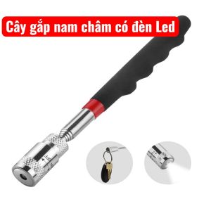 Cây Gắp Nam Châm Có Đèn LED Co Giãn 75cm | Thanh Hút Nam Châm Mini Đa Năng Khe Hẹp