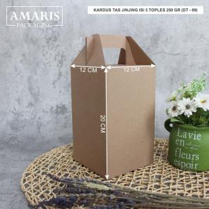 DT-09 Kardus Die Cut Tas Jinjing Isi 3 Toples 250 Gr Isi 10 Pcs Amaris Packaging