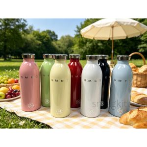 SMEG Large Capacity Thermos Cup  Stainless Steel  500ML Hot and cold Tumbler Sport Water Bottle Vacuum Insulated Tumbler Termos Botol Air