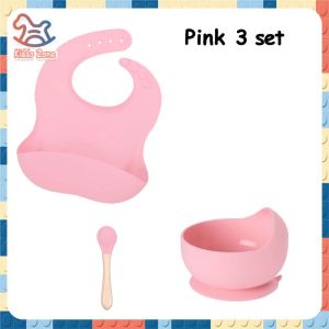 SAFE MATERIALS- Baby Dinner Plate Set Baby Silicone Tableware Feeding Tableware  Food Training Plate Safe Durable