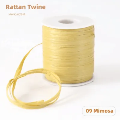 BEYO7 120M mỗi cuộn Sợi Raffia Dệt vải Thân thiện với môi trường Sợi móc Chất lượng cao cấp Bền bỉ Mũ móc dây ruy băng Tự làm