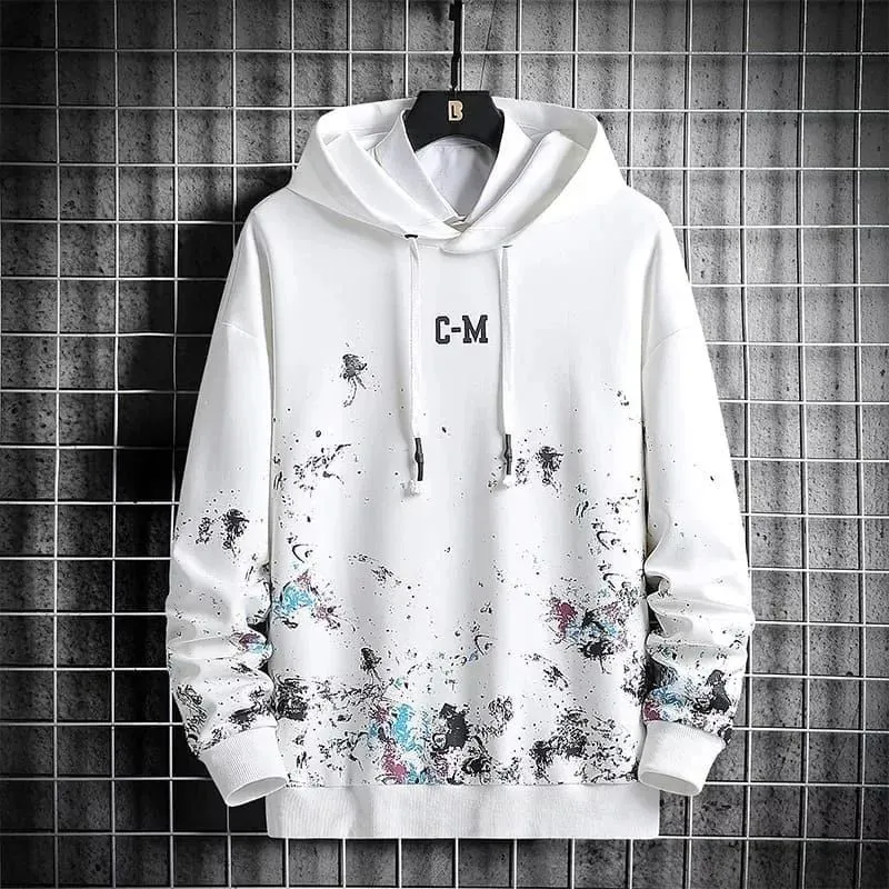 promo gratis ongkir rupiah CM Sweater Cowo hoodie putih cowok