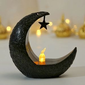 Ramadan Decoration Star Moon LED Candlestick Lamp for Ramadan Muslim Home Decor Lamp Eid Mubarak Party Gifts