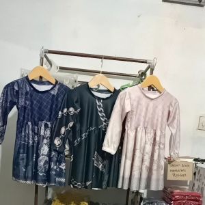 midi anak midi dress midi muslim dress anak 2-3 tahun