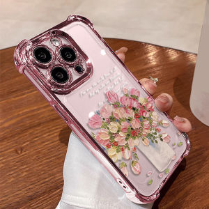 เคส Vivo V40 V30 V29 V27 5G เคส Vivo V40 V30 V27 Pro เคส Vivo Y36 5G Floret ขนาดเล็กสี่มุมถุงลมนิรภัยหนาป้องกันการหล่นเคสโทรศัพท์มือถือ