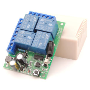 WenQia RF 433MHz Wireless Remote Control Switch AC 110V 220V 230V 240V 10A 4Channel Relay Receiver Module for Garage/Light/Motor/DIY