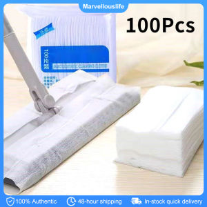 100pcs Disposable Electrostatic Dust Removal Mop Paper Floor Cleaning Wipes Replacement Mop Head Cloth