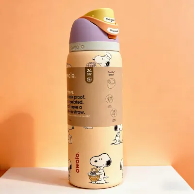 Owala FreeSip X Snoopy Limited Collaboration Tumbler 24oz 32oz Vacuum Insulated Stainless Steel Water Bottle