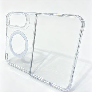 For iPhone Duo Fold Case Acrylic Transparent Protective Back Cover For MagSafe Wireless Charging Shell Phone Funda