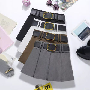COD gray suit pleated skirt is popular today high waist and thin Spice Girl A-shaped skirt anti-light miniskirt wholesale 91922026 new product