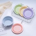 Plastic Folding wash Basins Portable Folding Wash Face/Ass Basins Baby Bath Basin Wash Basin Outside baby travel essentials can hang on the bag. 