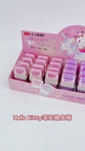 2 In1 Sanrio Cute Kuromi Cinnamoroll Pochacco MyMelody Roller Colorful Rectangle Eraser Rubber Students Stationery Kids Gifts School Office Correction Supplies eraser