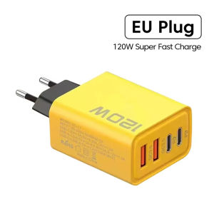 EKLEVA 120W Fast Charger Type-C PD 4 Ports Fast Charging Charger EU/US Plug Quick Charge 3.0 Travel Charger Adapter For iPhone Samsung