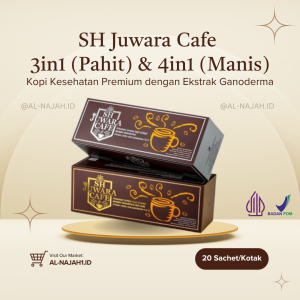 Kopi SH Juwara Cafe 3in1 & 4in1 (20 Sachet/Box) Kopi Kesehatan Mengandung Ganoderma