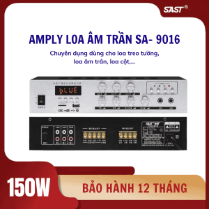 Amply Chuyên Dụng SAST SA-9016 150W Hỗ Trợ USB/SD/FM Có Remote dùng cho loa âm trần treo tường..