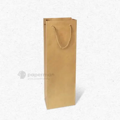 Store Age [20pcs/25pcs/100pcs] Brown/Black/Silver/Pattern Kraft Bottle Bag Wine Bag Gift Bag for Wedding / Birthday / Annual Dinner / Party